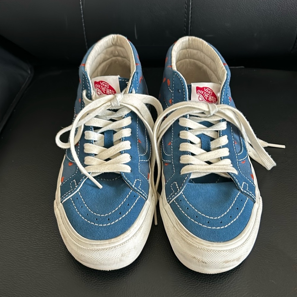 Vans Off the Wall Blue and Orange Sneakers